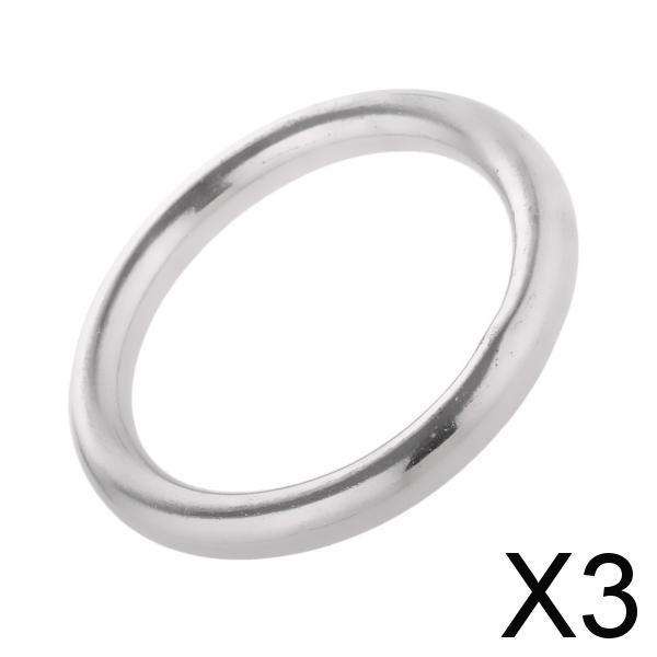 Set 3 vòng tròn tròn inox 304 đánh bóng 50mm