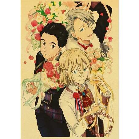 YURI!!! on ICE Anime Áp Phích Phim Hoạt Hình Nhật Bản Truyện Tranh Poster Dán Tường Nhà Trang Trí Phòng Tranh Ms: 368