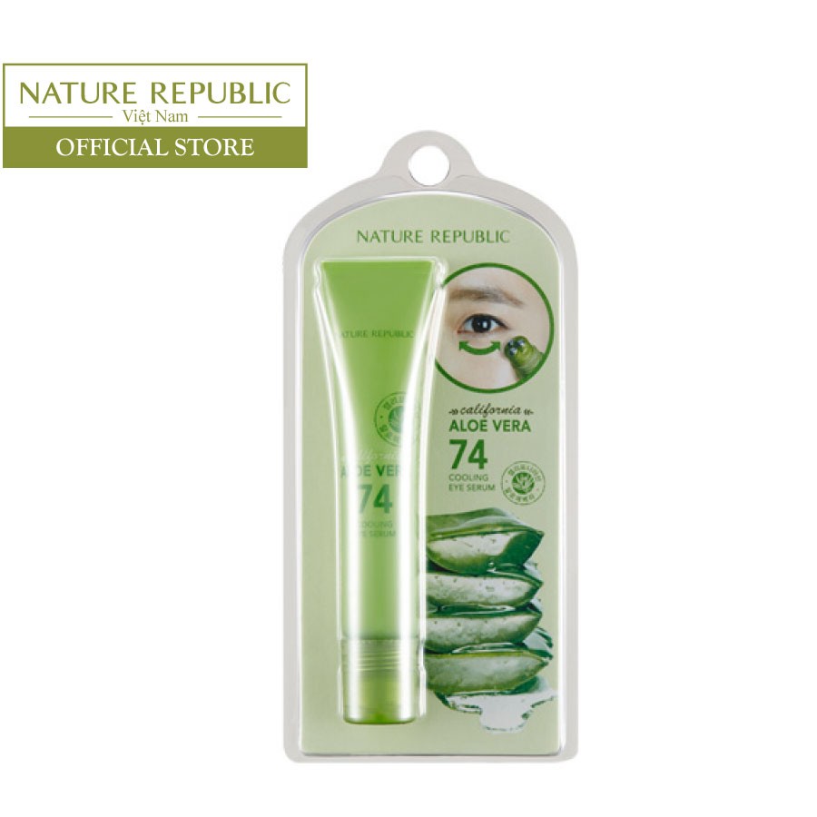 Tinh chất dưỡng mắt NATURE REPUBLIC California Aloe Vera 74 Cooling Eye Serum 15ml | BigBuy360 - bigbuy360.vn