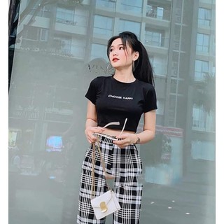 Áo croptop thun (tay cộc )