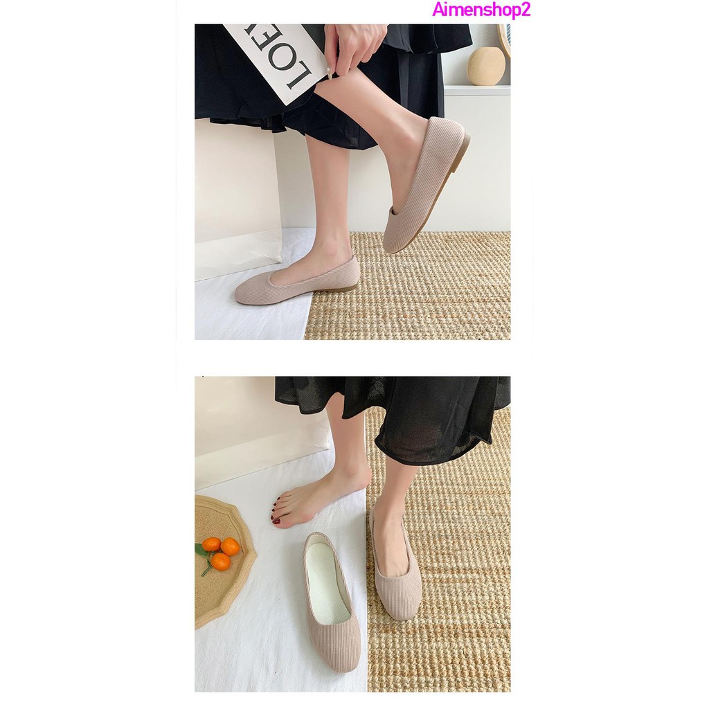 Giày Lười Dệt Kim Đế Mềm Size Lớn 35-41 Thời Trang 2020