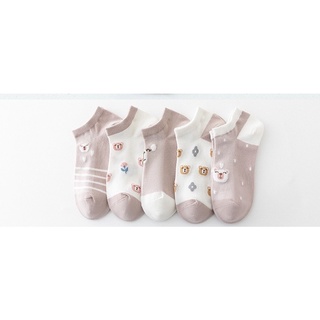 Vớ gấu hồng/ gấu hoa set 5 đôi
