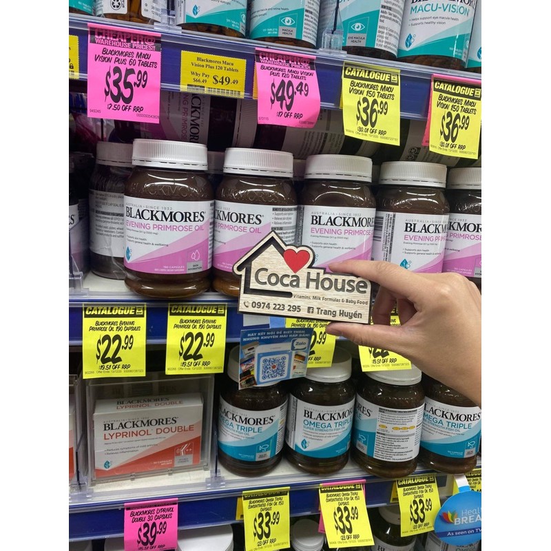 BLACKMORES EVENING PRIMROSE OIL 190 VIÊN✅ĐỦ BILL, TEM, HOT PRICE✅ ổn định nội tiết tố, đẹp da | BigBuy360 - bigbuy360.vn