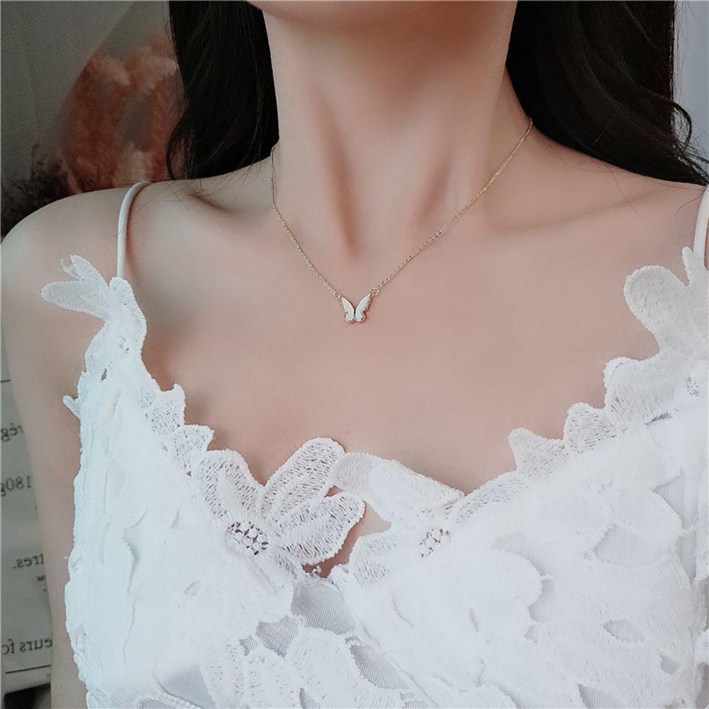Vòng cổ Choker Mặt Hình Trái Tim / Bướm Họa Tiết Hoa Cúc Thời Trang Cho Nữ