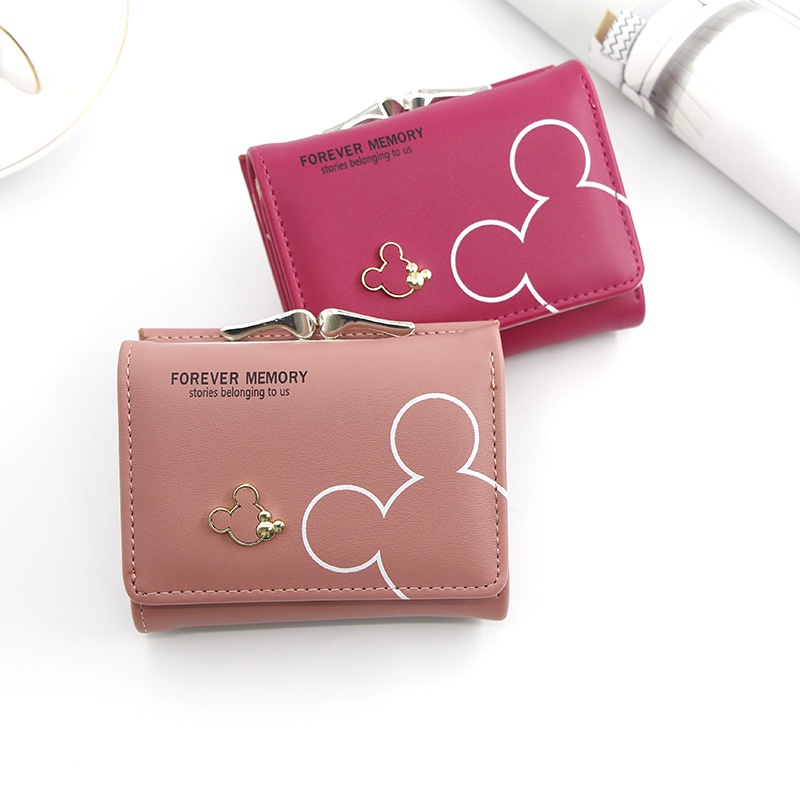 Ví Nữ Ngắn Gập Làm Ba Thời Trang Hàn Quốc Mới