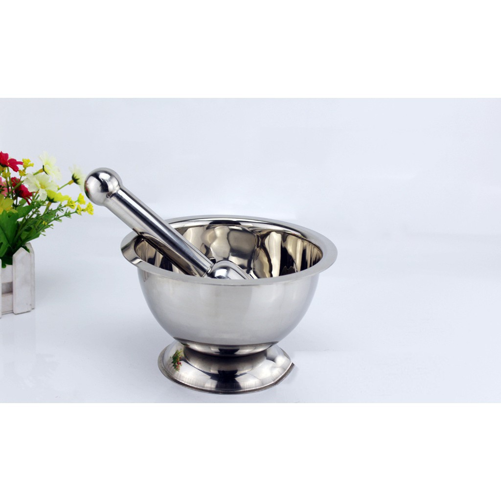 Bộ cối chày inox size lớn 14cm