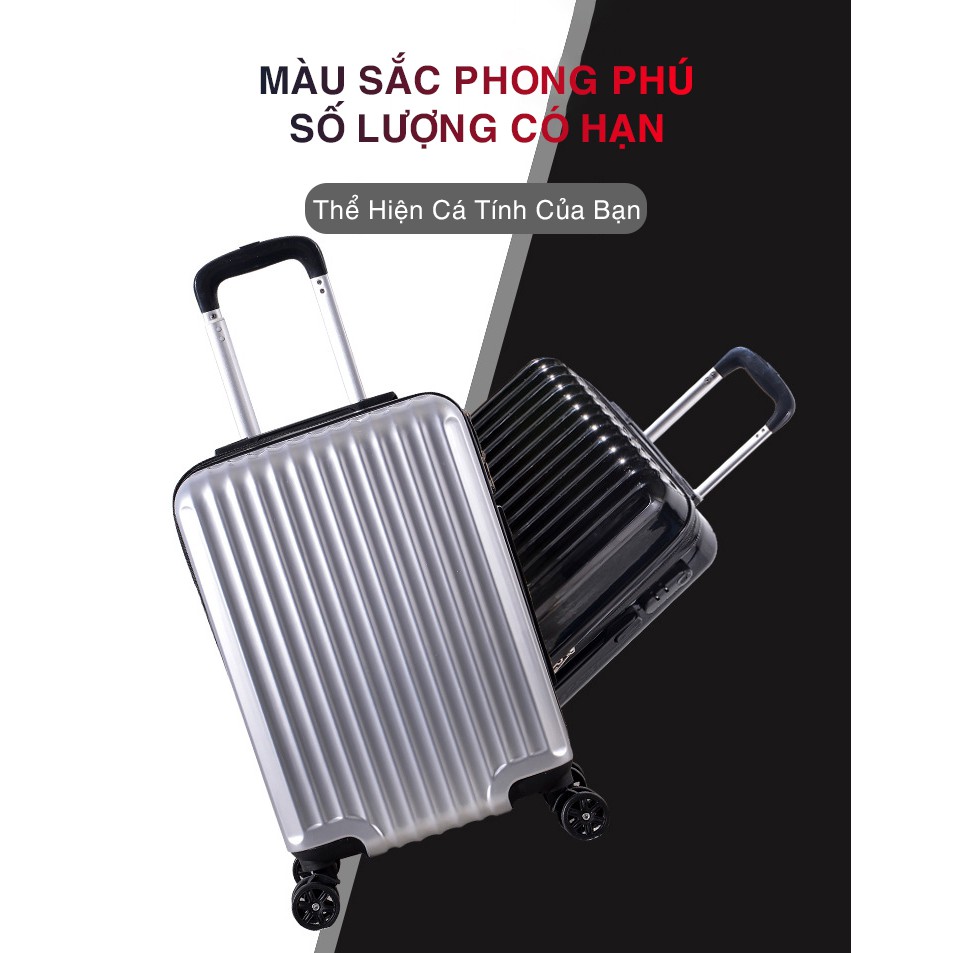 Vali du lịch nhập khẩu giá rẻ - Nhiều màu nhựa cao cấp chống va đập siêu rẻ 20 inch