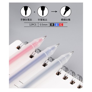 Hộp 12 cây bút Gel 0.5mm Basic BAOKE | PC3768 - KLGR