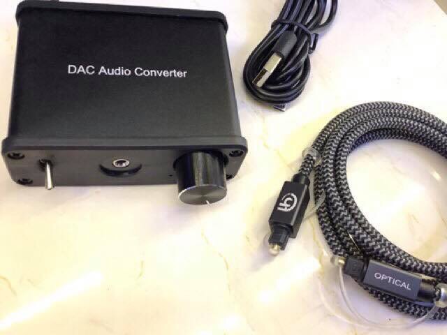 Chuyển đổi DAC quang optical (tivi) ra chuẩn hoa sen AV (Ampli, loa) loại cao cấp (chuyển đổi quang ra Av)