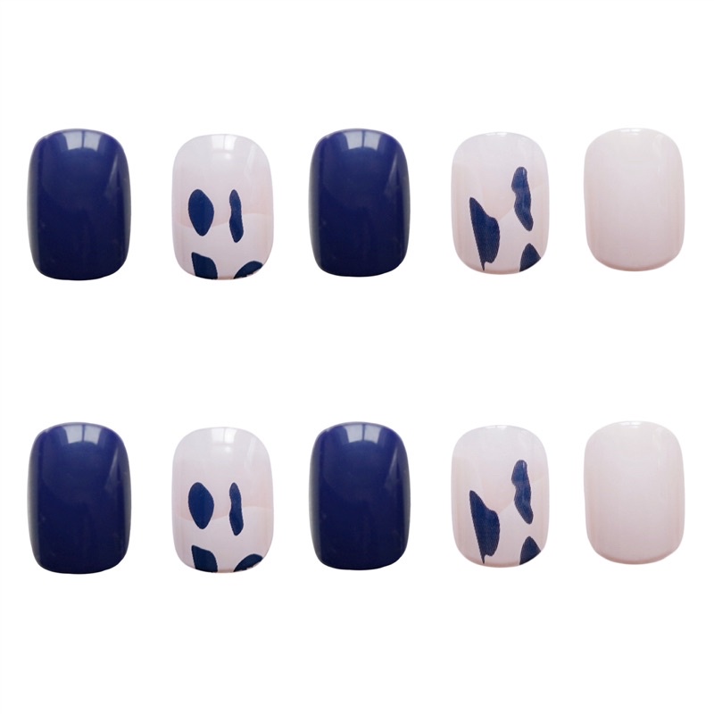 Set 24 móng giả N419 dáng móng ngắn ( Tặng kèm keo và dũa )