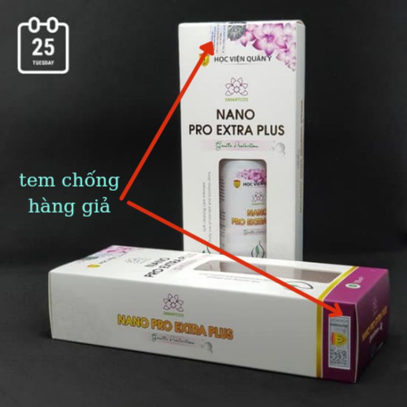 Dung dịch vệ sinh nữ Nano pro extra Plus học viện quân y tặng chai chiết 30ml