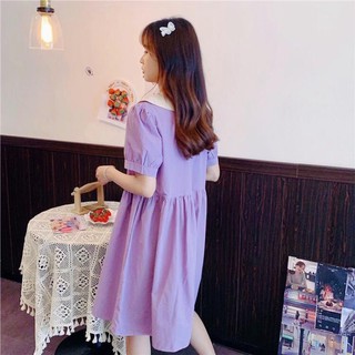 ĐẦM BABYDOLL TÍM 2 HÀNG NÚT