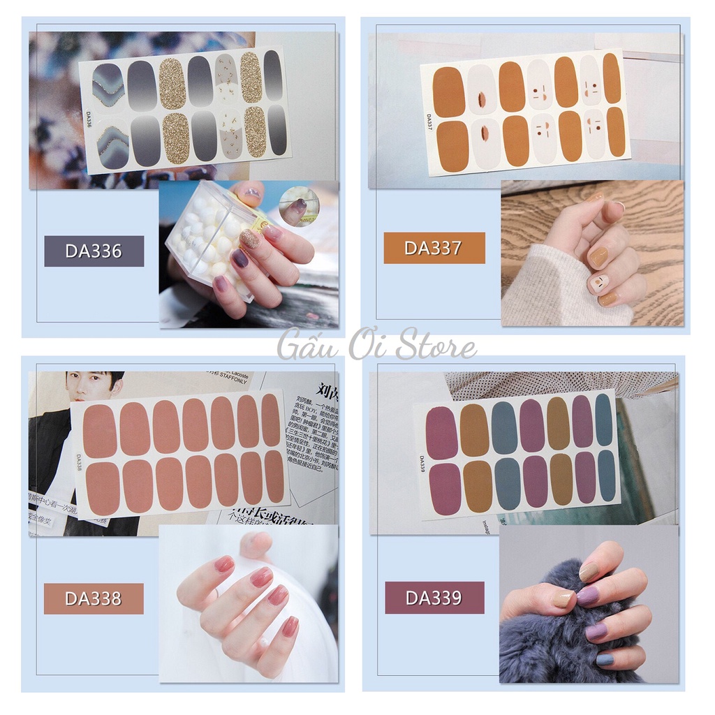 Bộ 14 Miếng Dán Trang Trí Móng Tay Không Thấm Nước