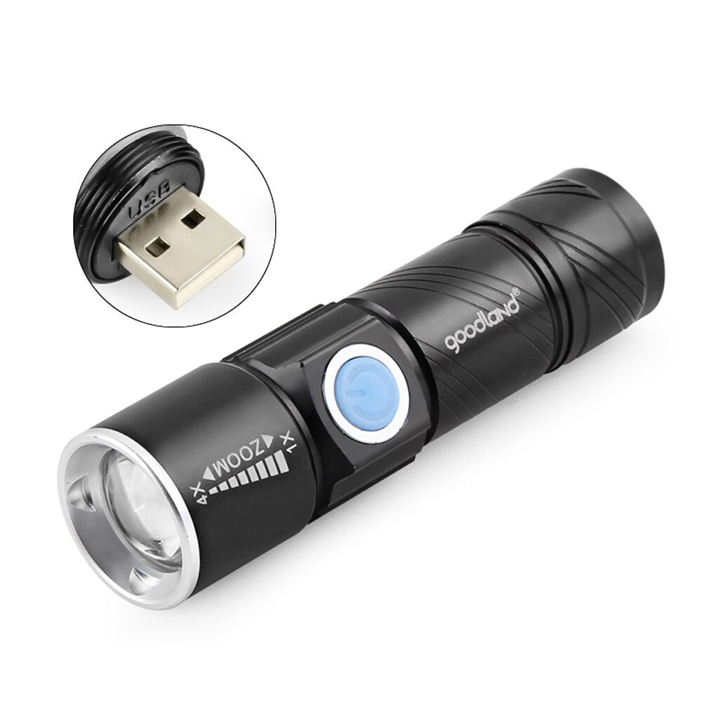 ĐÈN PIN MINI FLASHLIGHT USB CREE Q5 có cổng sạc USB