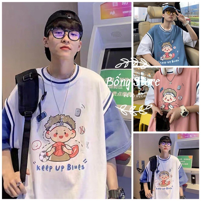 [Rẻ vô địch] Áo thun tay lỡ nữ freesize phông form rộng dáng Unisex,nhóm, lđôi. Phối Tay Bóng chày cậu bé keet up