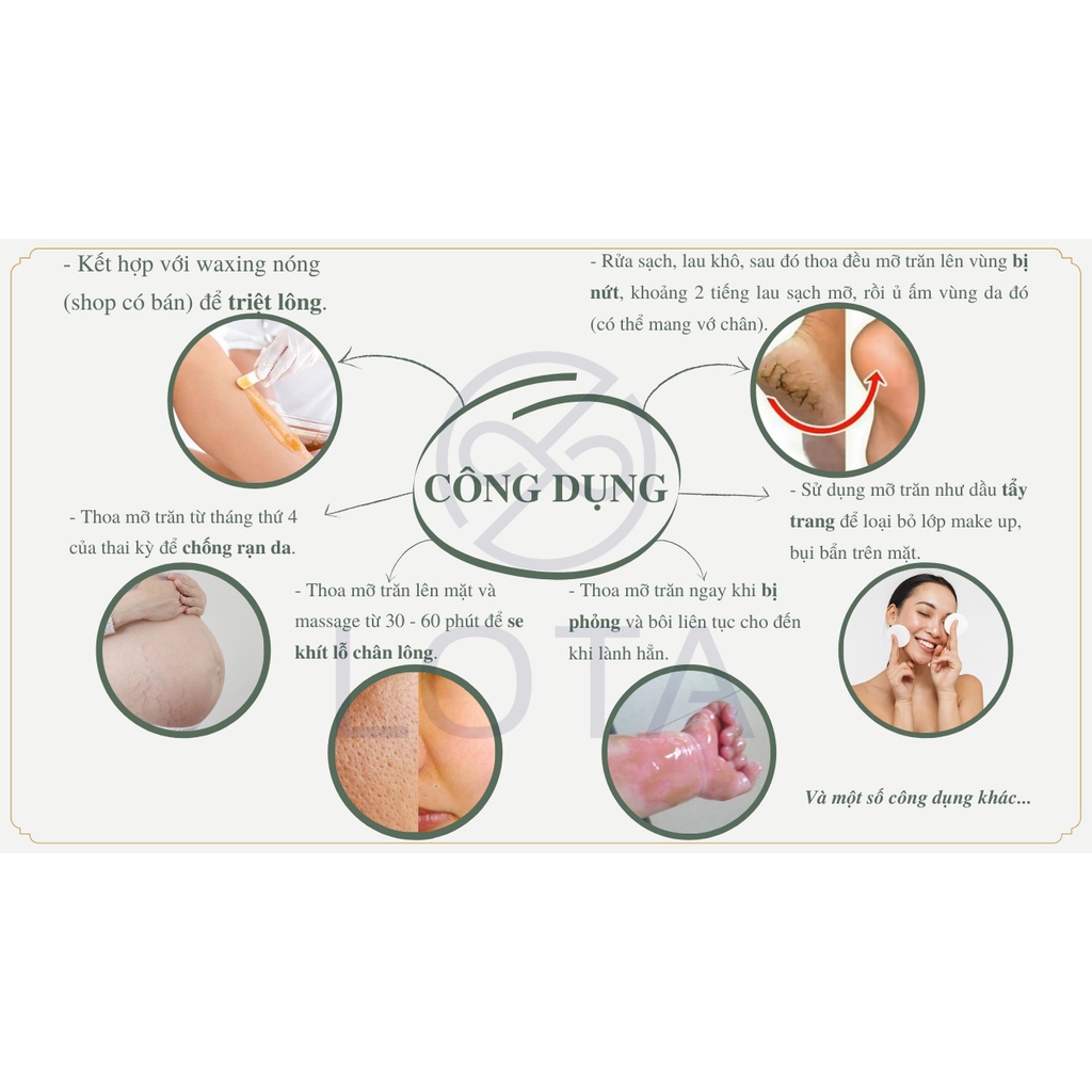MỠ TRĂN NGUYÊN CHẤT TRIỆT LÔNG YOUNGERIST LỌ 20ML 50ML 100ML