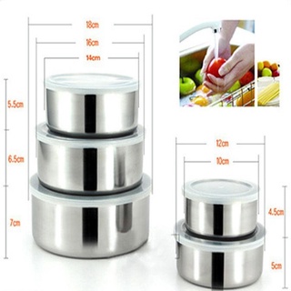Bộ thố lạnh inox 5 món [ BÁT INOX 5 MÓN ]