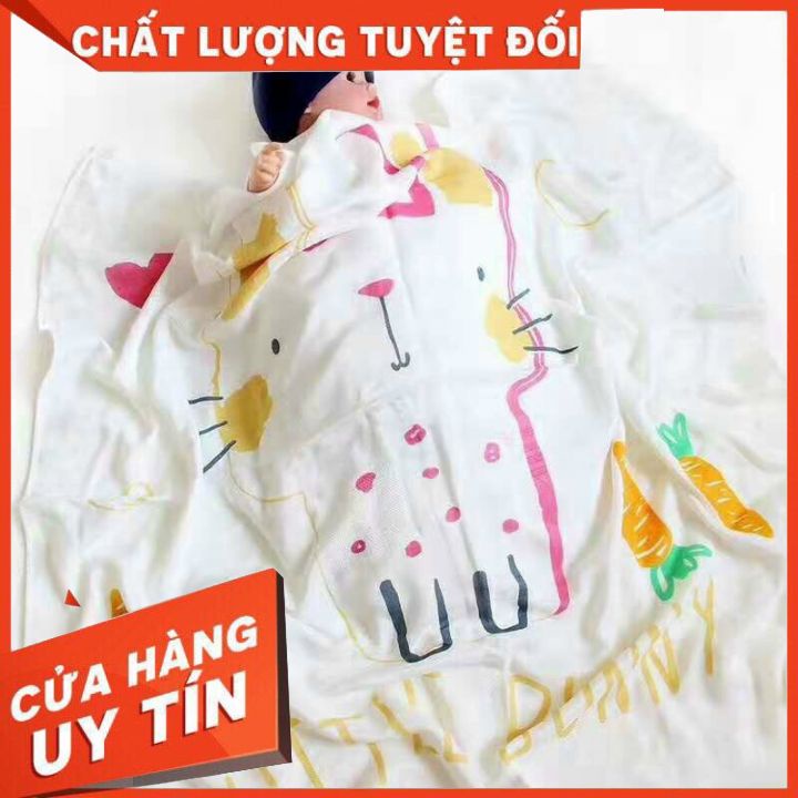 Khăn aden lụa đa năng in hình cao cấp cho bé kích thước 1.1mx1.1m (có thể làm chăn)