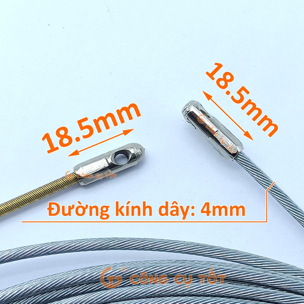 Dây mồi luồn ống sợi cáp trần 20m  sợi thép xoắn