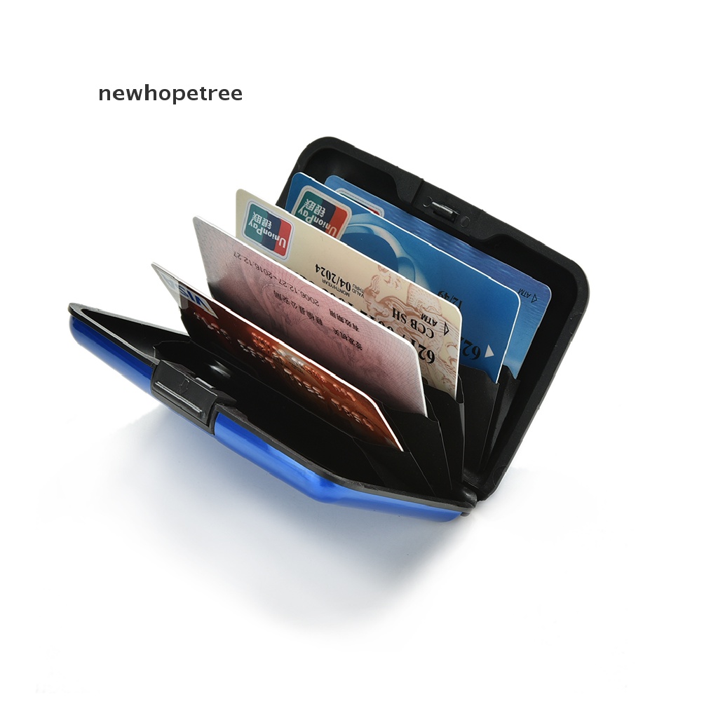 newhopetree Blocking Hard Case Wallet Credit Card Anti-RFID Scanning Protect Holder OIK