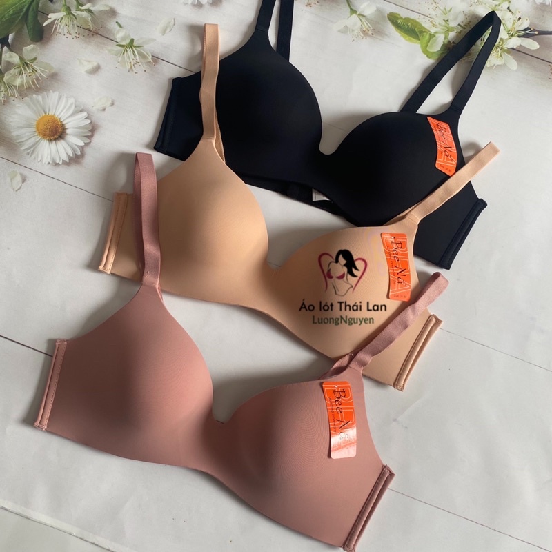 Áo lót Thái lan không gọng bigsize mút mỏng c811 su đúc cho ngực to size 36 đến size 42 không đường may