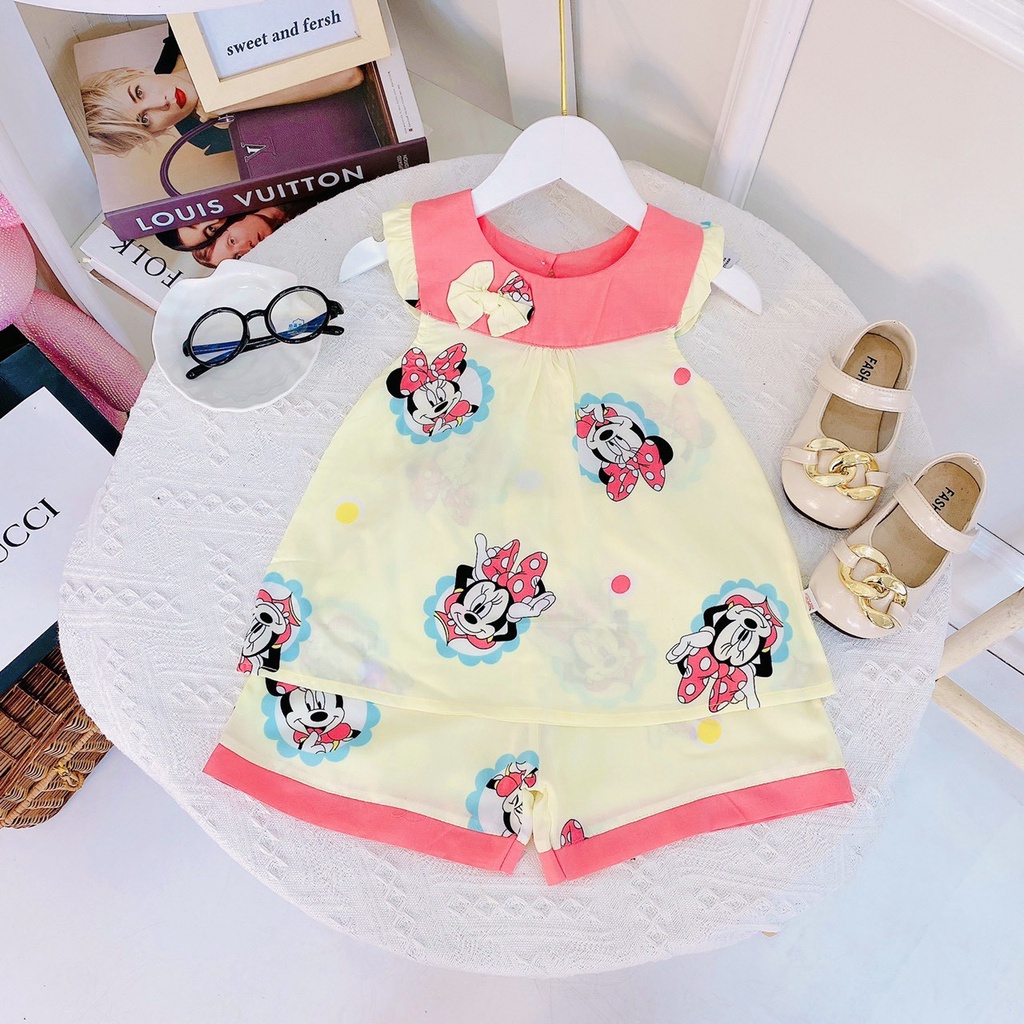 Bộ lanh lụa loại đẹp Bb angel cho bé từ 9-20kg BẢNG MÀU 1 MẪU 2022