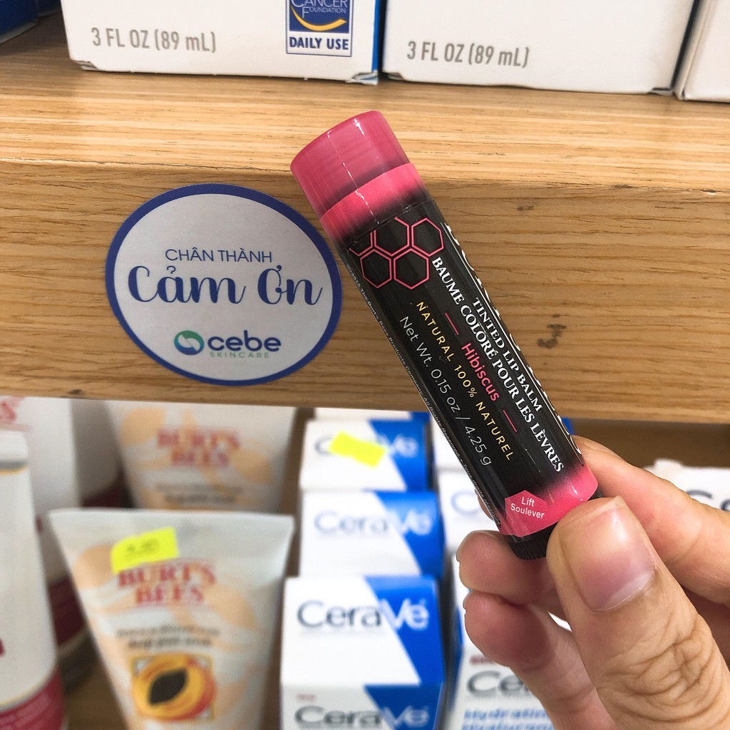 Son dưỡng môi có màu Burt's Bees Hibiscus Tinted Lip Balm