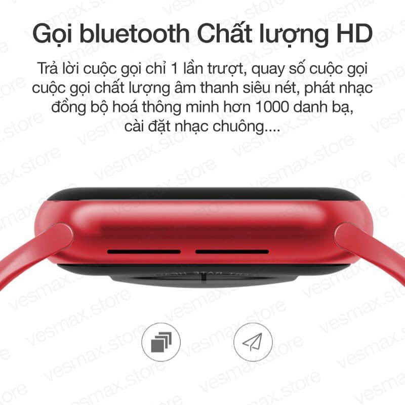 Đồng Hồ Thông Minh HW12 S6 Tiếng Việt Thay ảnh Thay dây Nghe gọi Tràn viền Núm xoay Bluetooth 5.2 40mm