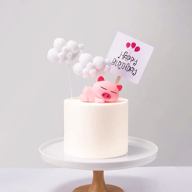 Heo con Pinky trang trí bánh