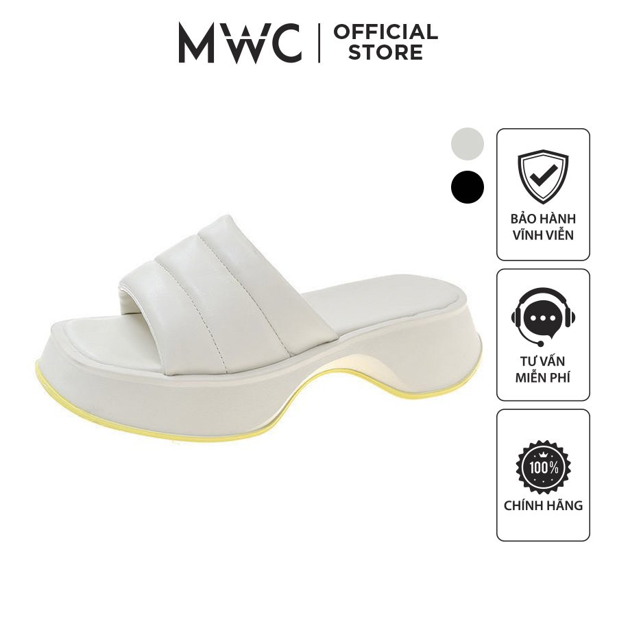 Dép Nữ MWC 8245 - Dép Nữ Đế Cao 5p Quai Ngang Siêu Êm Chân Thời Trang Trẻ Trung Thanh Lịch