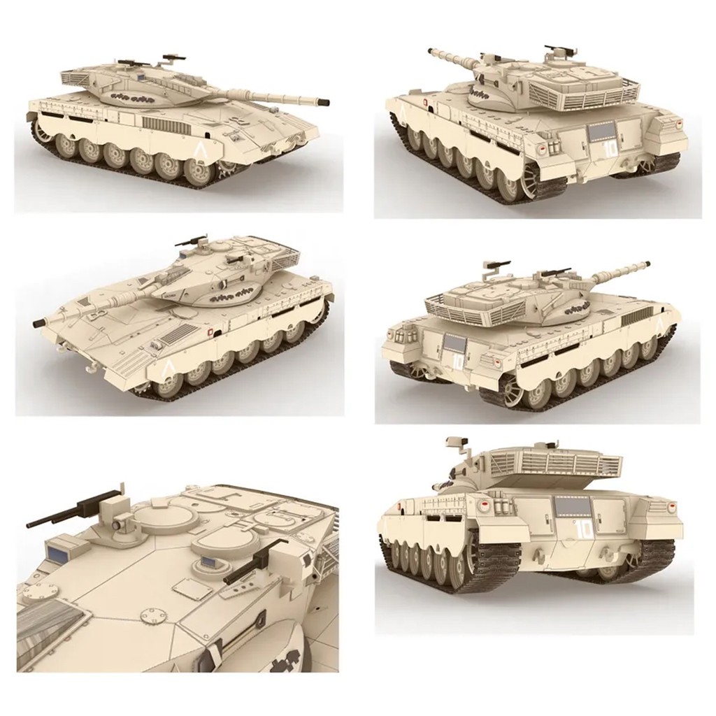 Mô hình giấy Xe tăng quân sự Merkava Mark II Main Battle Tank