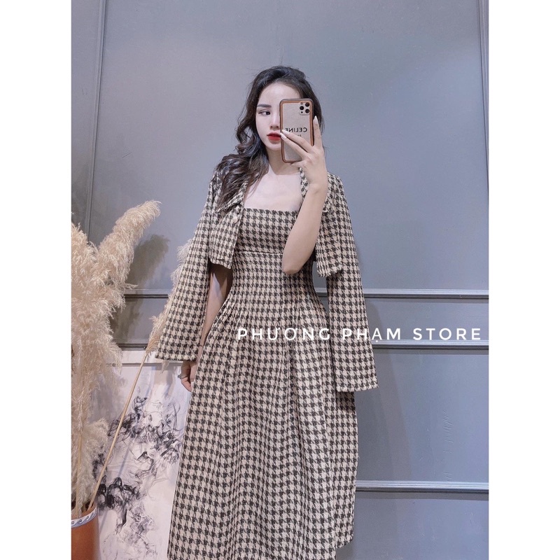 [BIGSIZE] Set Dạ Nâu Dài 2 Dây 55-90kg | BigBuy360 - bigbuy360.vn