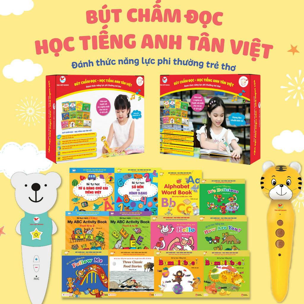 Sách Tân Việt - Bút chấm đọc - Học tiếng Anh Tân Việt - Đánh thức năng lực phi thường trẻ thơ