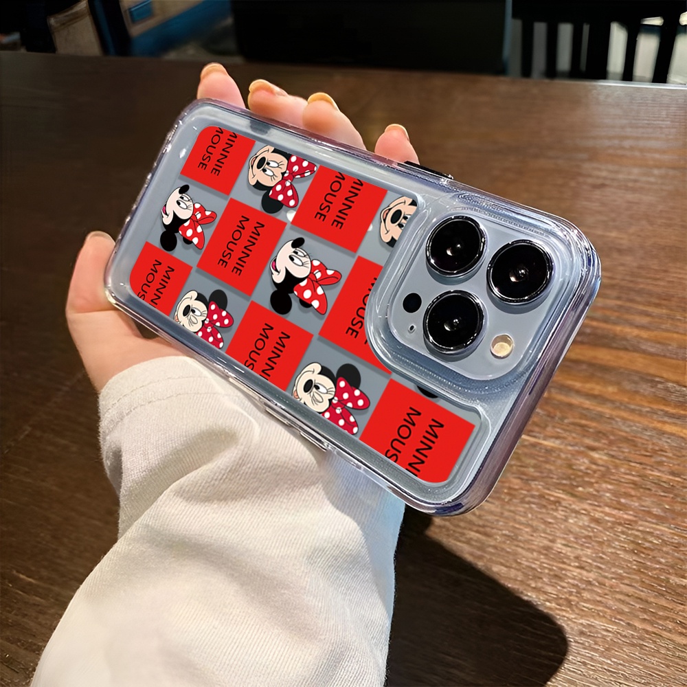 Ốp Điện Thoại Trong Suốt In Hình Mickey Minnie Cho iphone 14ProMax 14Plus 13 11 12 7Plus X XR XS Max