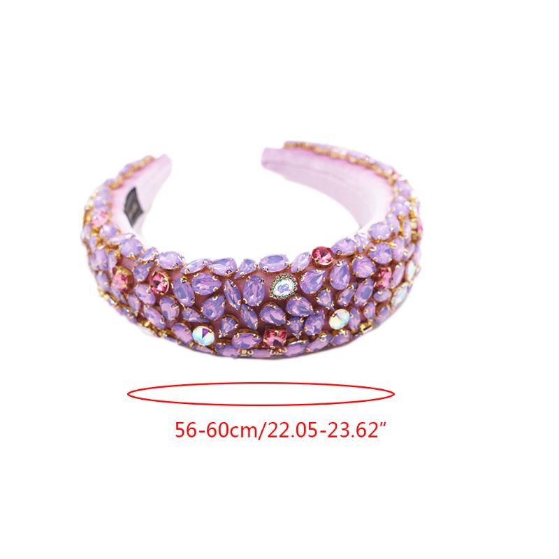 Băng Đô Mút Xốp Đính Đá Màu Sắc Ngọt Ngào Phong Cách Baroque