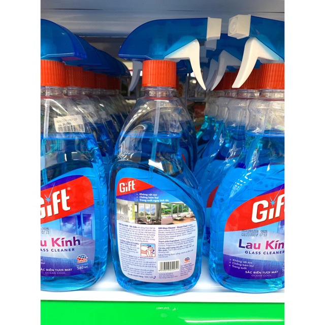 Nước lau kính Gift chính hãng can lớn 3.8kg dùng cho khách sạn, nhà hàng-Nước lau kính Gift Săc biển 3.8KG