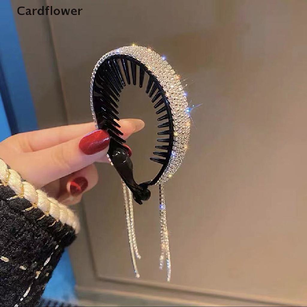 &lt; Cardflower &gt; Kẹp Tóc Càng Cua Đính Kim Cương Giả Thanh Lịch Cho Nữ Giảm Giá