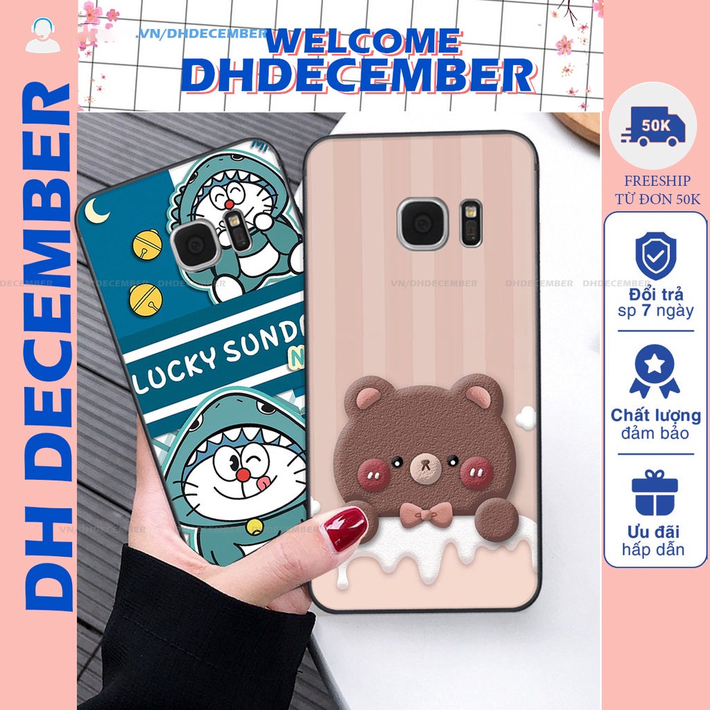 Ốp lưng Samsung Galaxy S7 / S7 EDGE in hình gấu K@ws, gấu nâu, dor@emon RẺ- ĐẸP- BỀN
