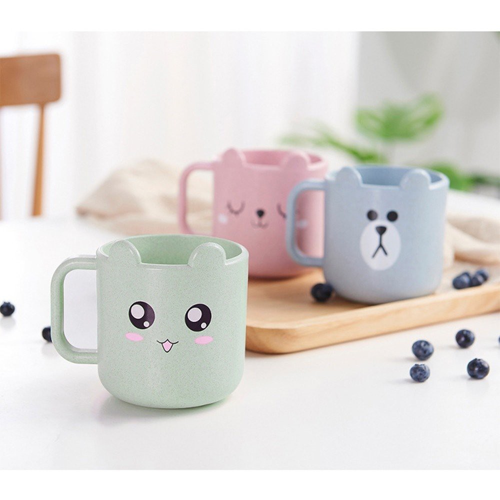 Cốc Uống Nước Lúa Mạch Mắt Nai Cho Bé - Ly Đánh Răng Cute
