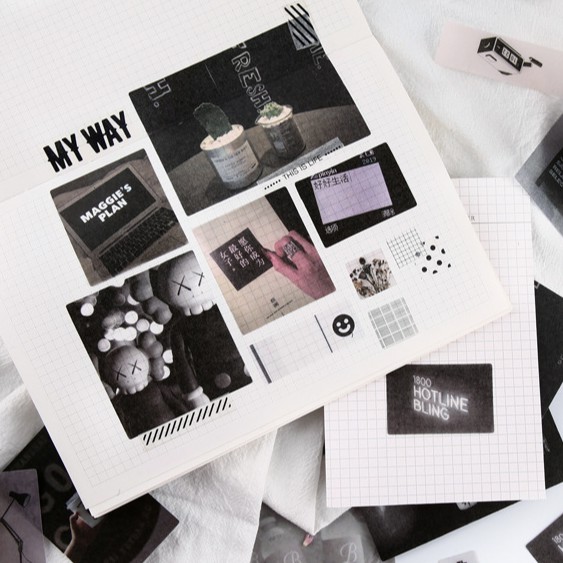 <Video Review> Bộ Sticker Hình Dán Phong Cách Vintage Trang Trí Sổ Tay Nhật Ký Điện Thoại Khay Đựng Bút M010