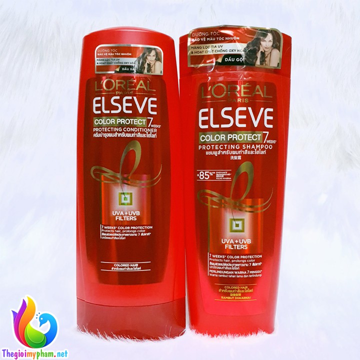 Combo Dầu Gội L'Oréal Elseve 330ml + Dầu Xả 325ml Bảo Vệ Màu Tóc Nhuộm Trong 7 Tuần