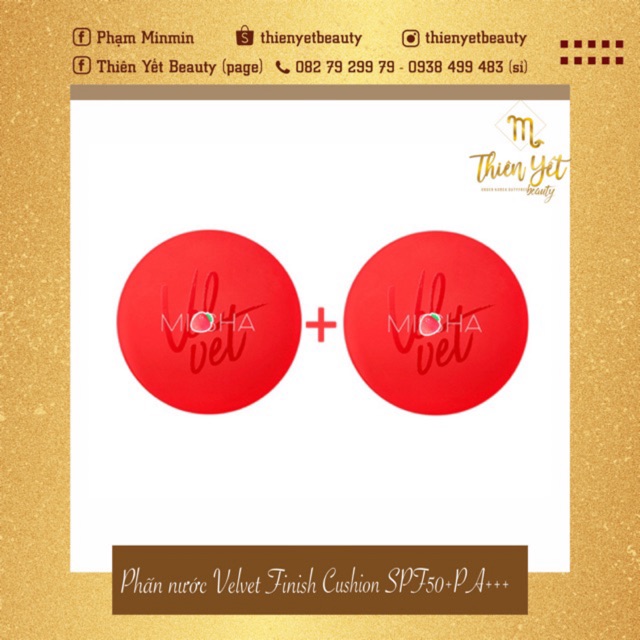 Phấn nước mỏng mịn, che phủ tốt Velvet Finish Cushion SPF50+PA+++ | BigBuy360 - bigbuy360.vn