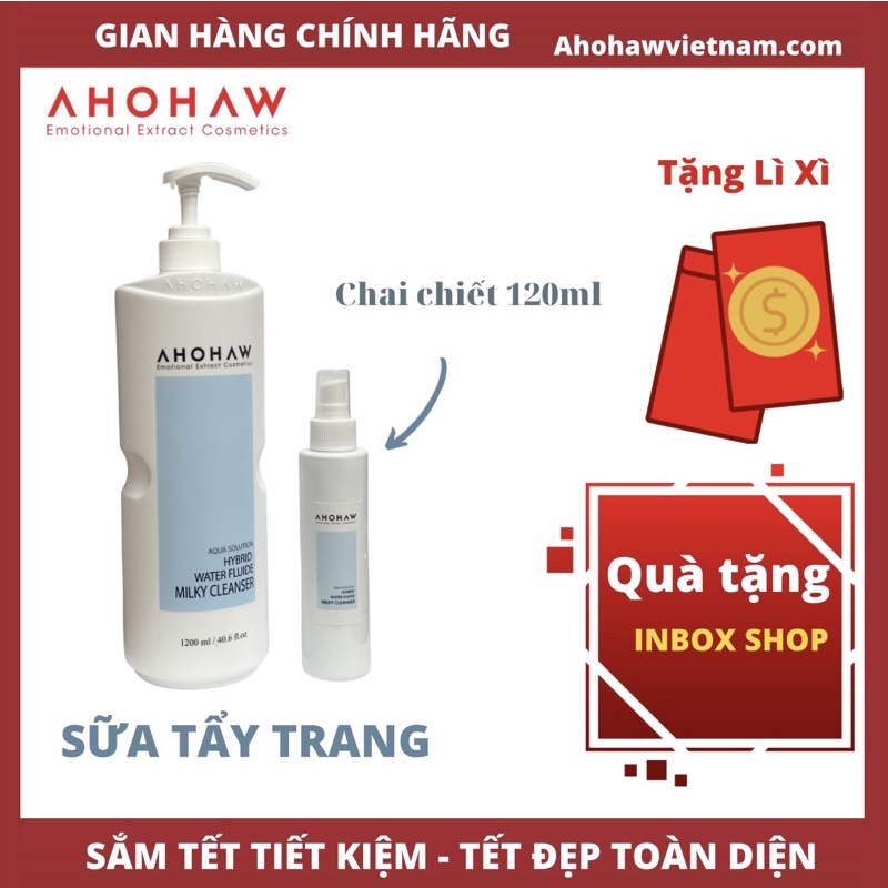 Sữa tẩy trang AHOHAW 3 in 1 HYBRID WATER MILKY CLEANSER