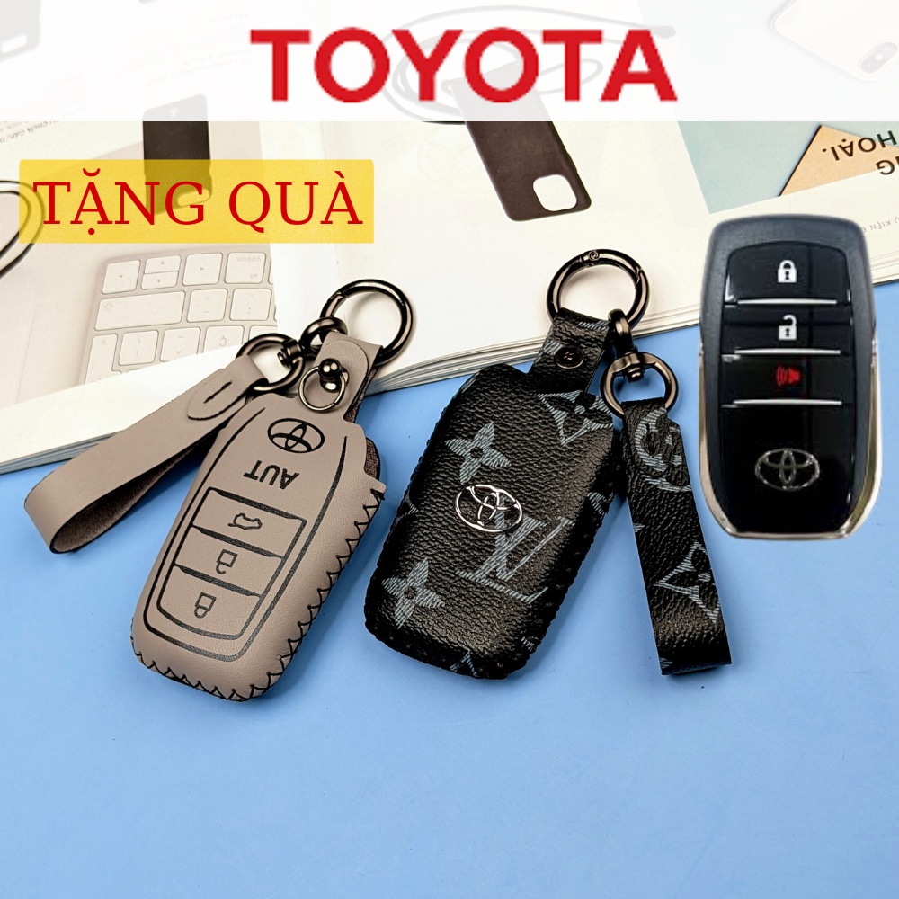 Bọc Chìa Khóa Toyota Fortuner,Toyota Land Cruiser,Toyota Camry 3 Nút,Bao Da Chìa Khóa Toyota Fortuner,(TFO3)