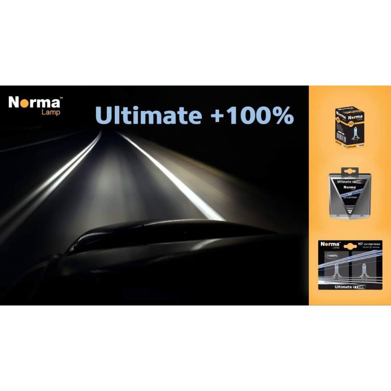 Bộ 02 bóng đèn H7 Ultimate  tăng sáng 100% Norma Germany