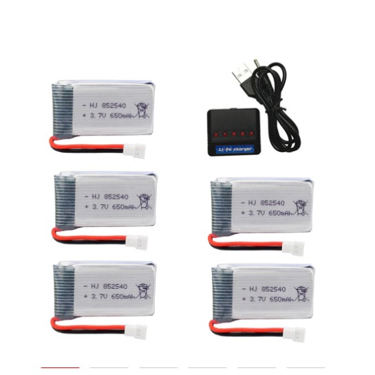 5 pin và sạc 3.7v 650mah lipo pin sạc flycam có mạch bảo vệ pin