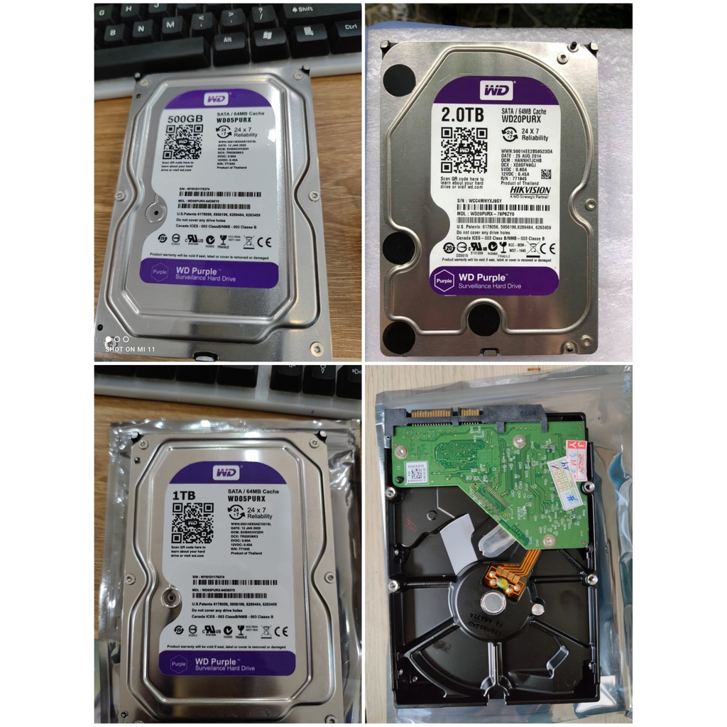 Ổ cứng HDD 500GB Western Purple  cho camera bảo hành 24 tháng