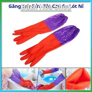 Găng tay rửa bát cao su lót nỉ - găng tay rửa chén lót nỉ