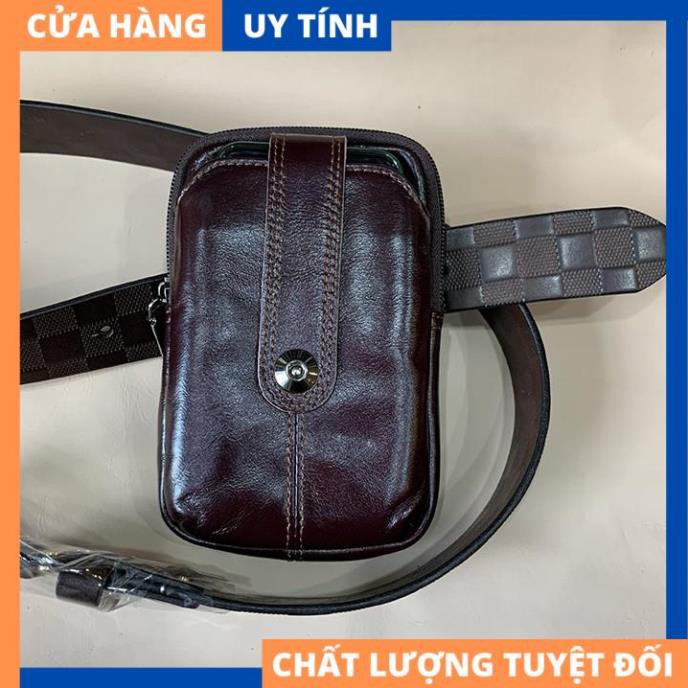 Ví Đeo Thắt Lưng Đựng Điện thoại Da Bò cao cấp BH Da 3 Năm [HÀNG XIN XUẤT KHẨU] | BigBuy360 - bigbuy360.vn