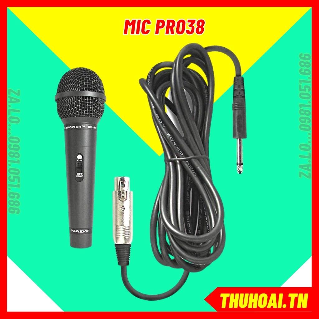 Bộ Mic Hát Karaoke Có Dây Takstar PRO-38 Độ Nhạy Cao, Dây Dài 6m, Lọc Ồn, Chống Nhiễu, Chính Hãng Bảo Hành 12 Tháng